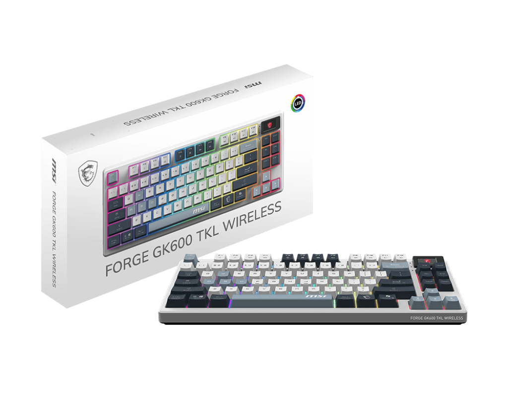 MSI FORGE GK600 TKL WIRELESS SKY KEYBOARD