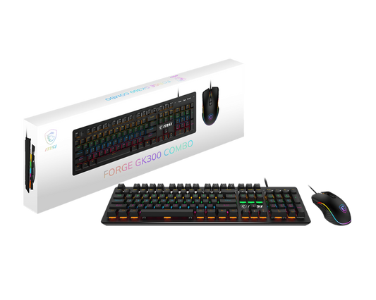 COMBO PACK MSI FORGE GK300 GAMING KEYBOARD & MOUSE