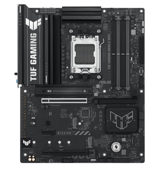 ASUS AMD B850 TUF GAMING B850-E WIFI (AM5) ATX Motherboard, DDR5 256B, 1x PCIe 5.0 x16 slot, 3 x M.2 slots, 4 x SATA, Wi-Fi 6E, Realtek 2.5Gb