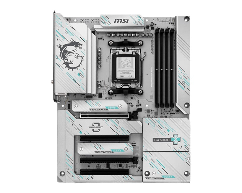 MSI B850 GAMING PLUS WIFI PZ, AMD Ryzen, 4x DDR5 256GB, 4x PCIe x16 slot, 3x M.2, 4x SATA 6G, 8x USB 2.0, Wi-Fi 7, Bluetooth 5.4