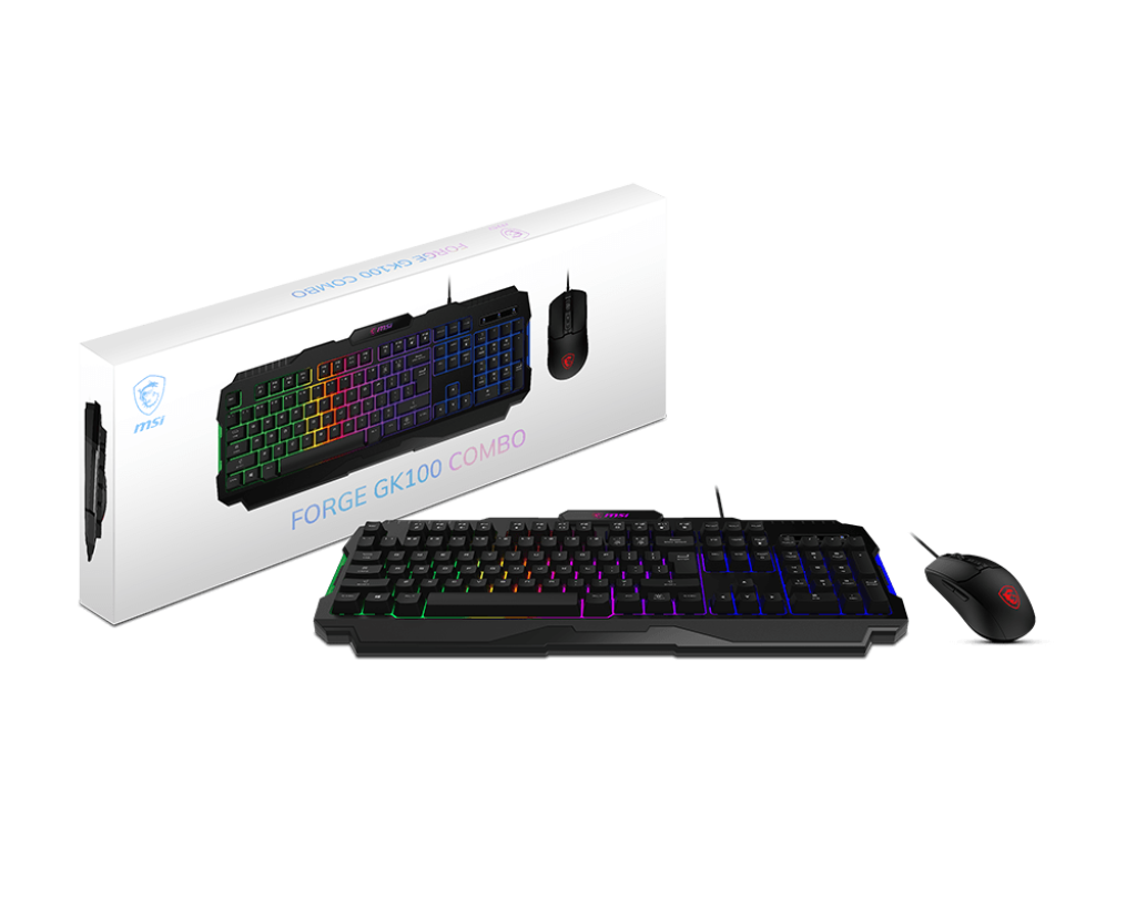 MSI FORGE GK100 GAMING KEYBOARD & MOUSE COMBO PACK