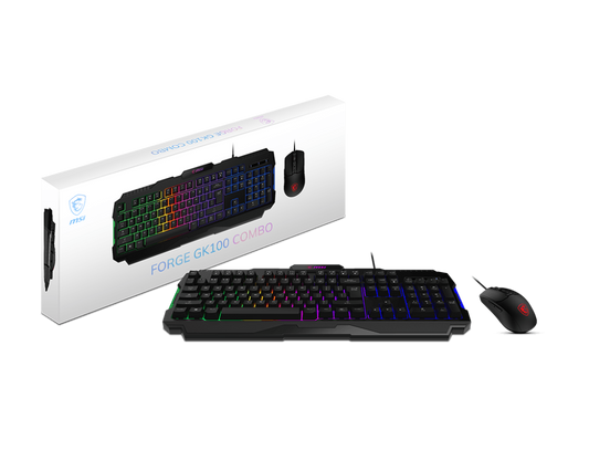 MSI FORGE GK100 GAMING KEYBOARD & MOUSE COMBO PACK