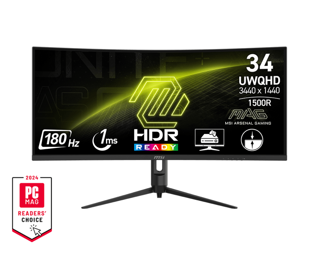 34" MSI MAG 342CQR E2 (UWQHD) GAMING MONITOR