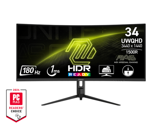 34" MSI MAG 342CQR E2 (UWQHD) GAMING MONITOR