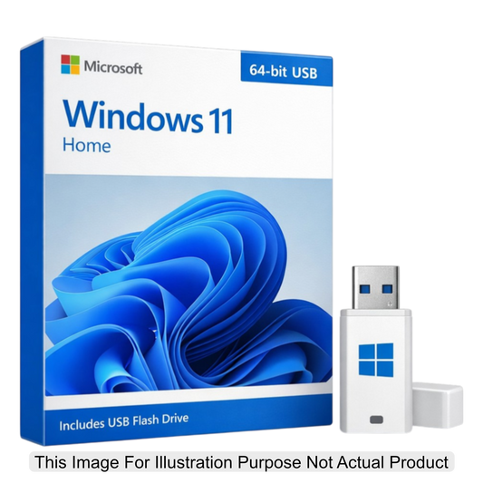 Microsoft Windows 11 Home Retail 64-bit USB Flash Drive Microsoft